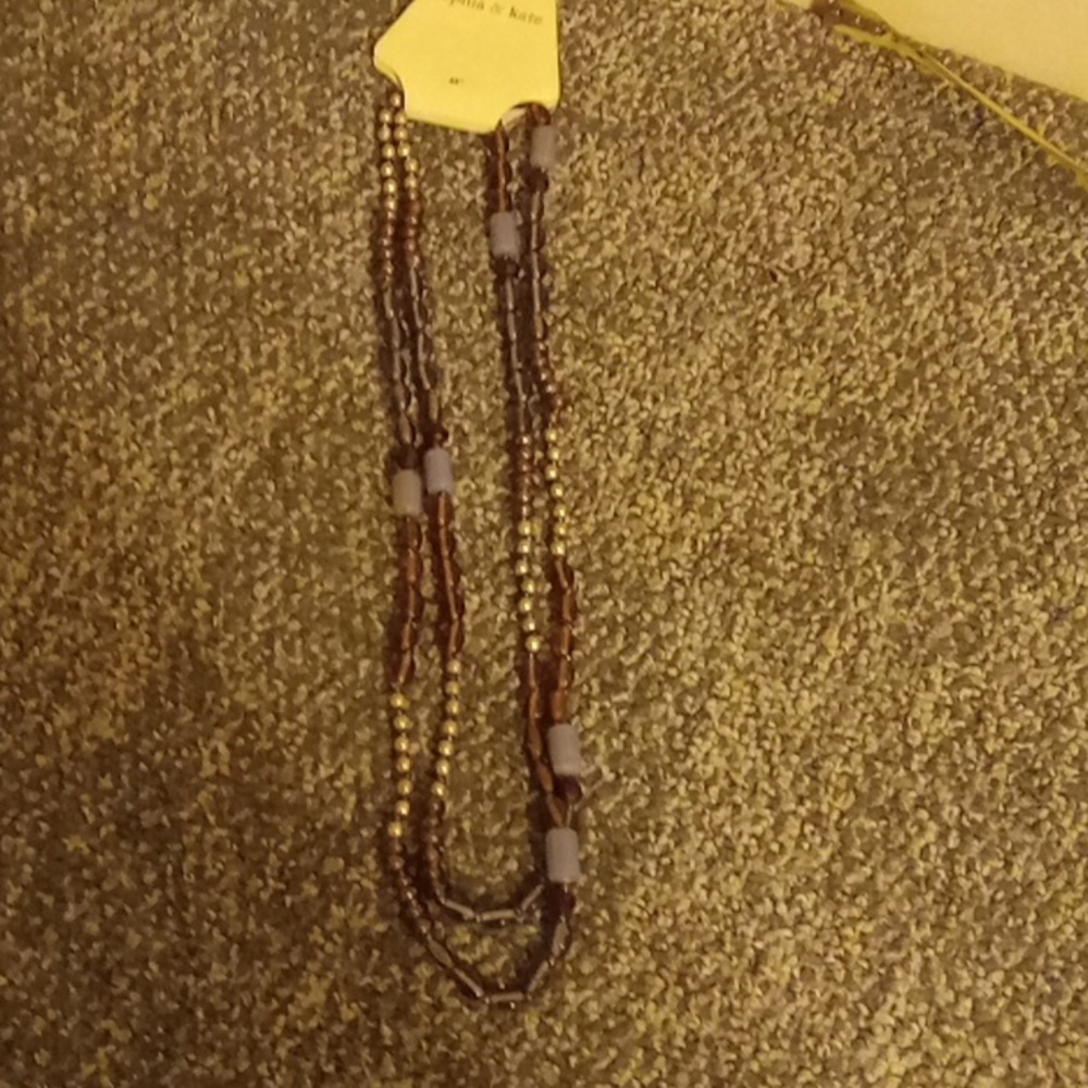 Sophia & Kate purple bead long 48 inch necklace